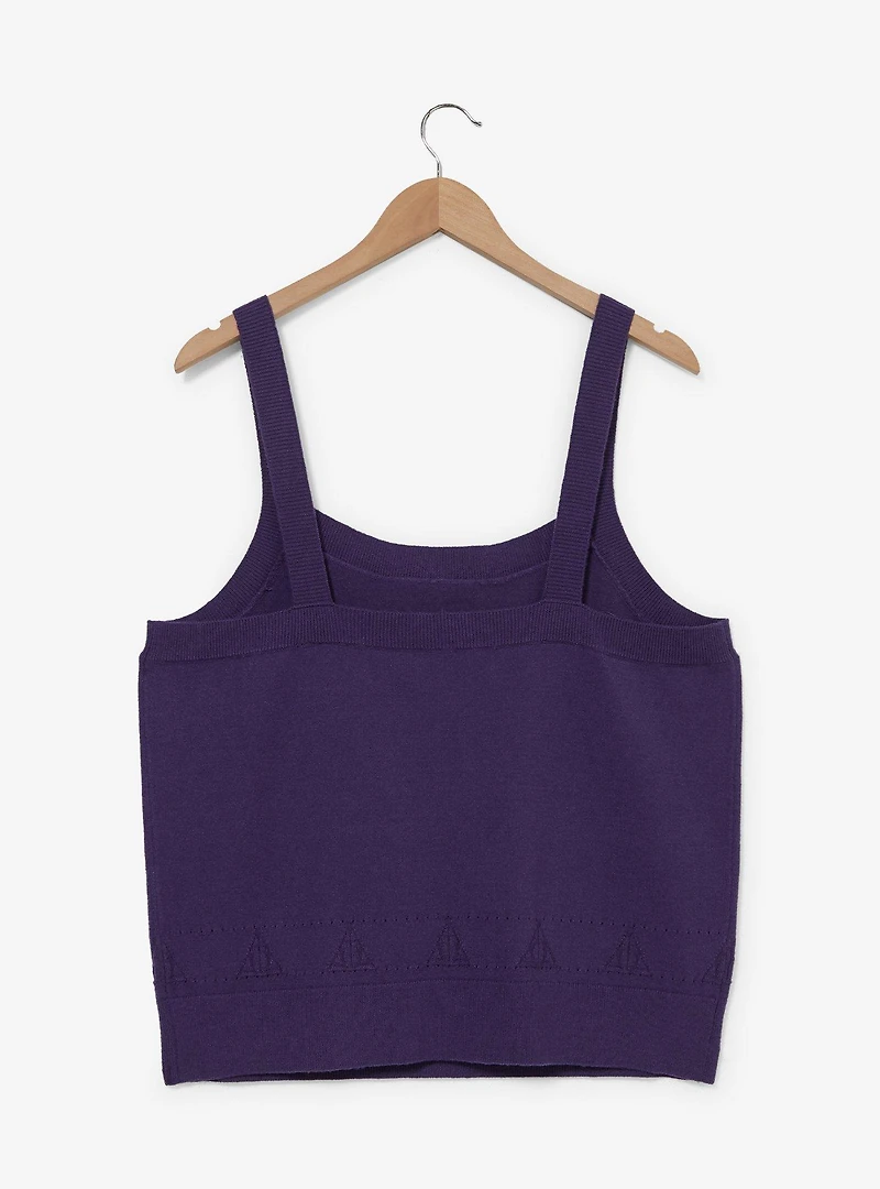 Harry Potter Deathly Hallows Floral Women's Plus Knit Tank - BoxLunch Exclusive
