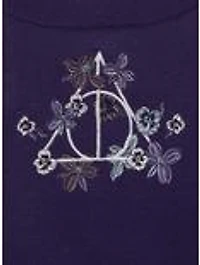 Harry Potter Deathly Hallows Floral Women's Plus Knit Tank - BoxLunch Exclusive