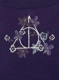 Harry Potter Deathly Hallows Floral Women's Plus Knit Tank - BoxLunch Exclusive