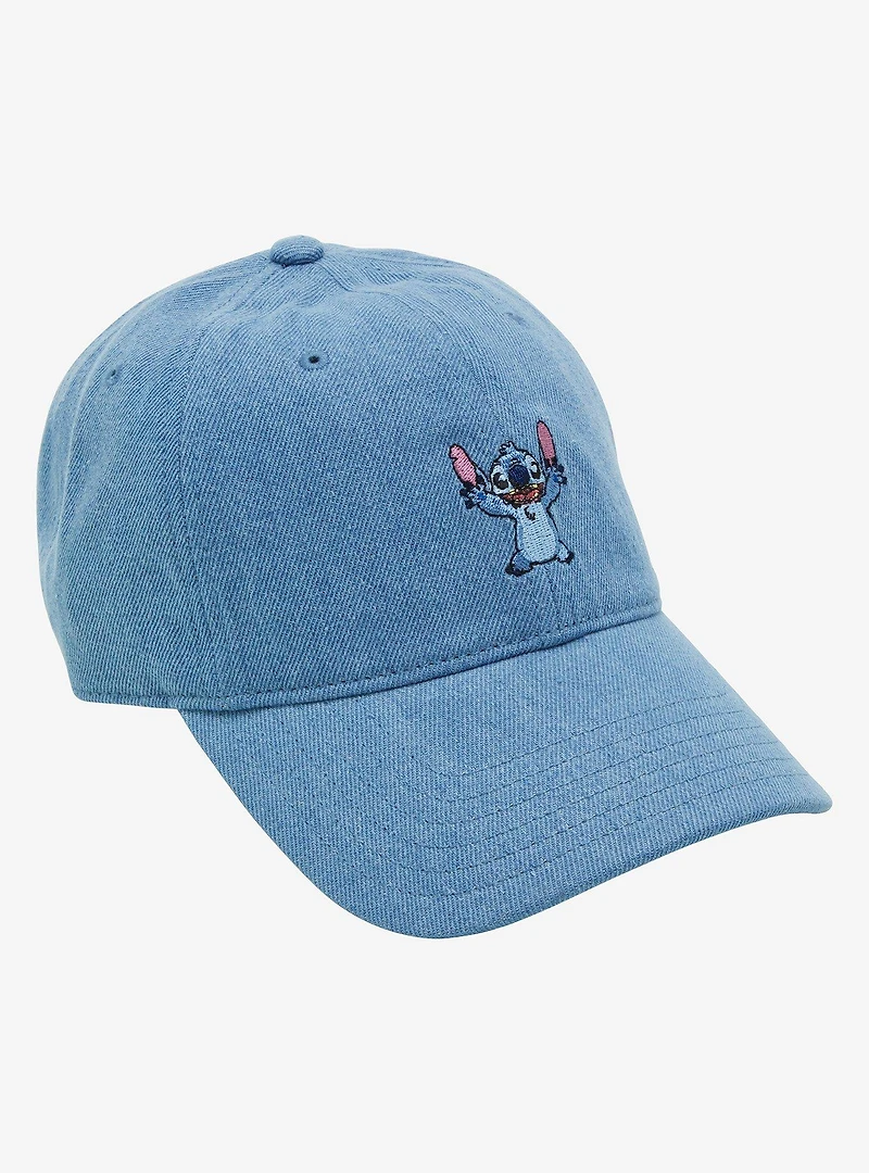 Disney Lilo & Stitch Denim Stitch Ball Cap - BoxLunch Exclusive