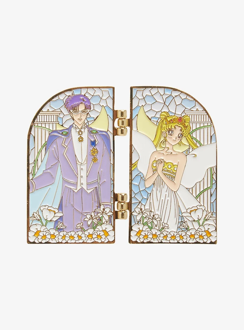 Sailor Moon King Endymion & Queen Serenity Hinged Enamel Pin