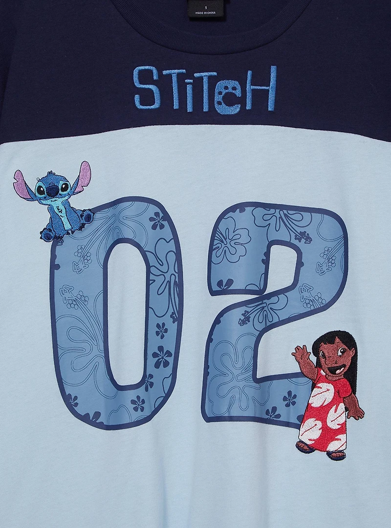 Disney Lilo & Stitch Women's Plus Long Sleeve Football Jersey - BoxLunch Exclusive