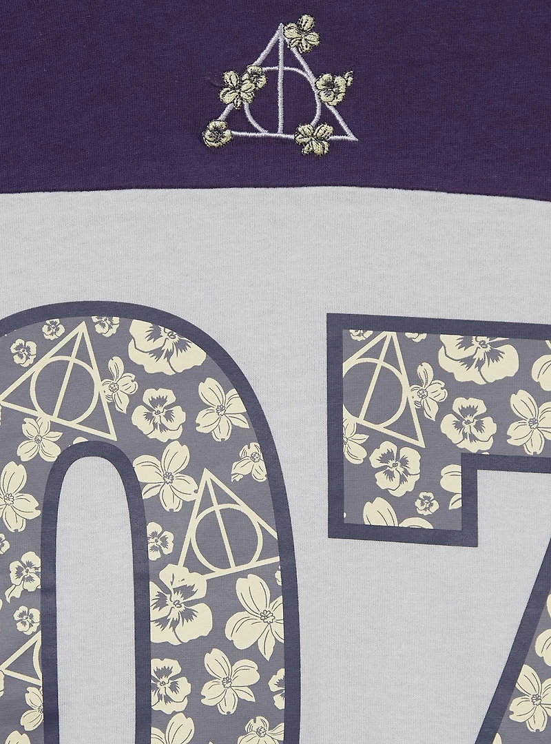 Harry Potter Deathly Hallows Women's Plus Long Sleeve Football T-Shirt — BoxLunch Exclusive