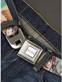 Fruits Basket Kyo Tohru Yuki Group Pose Seatbelt Buckle Belt