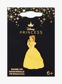 Loungefly Disney Beauty and the Beast Belle Moving Rose Enamel Pin