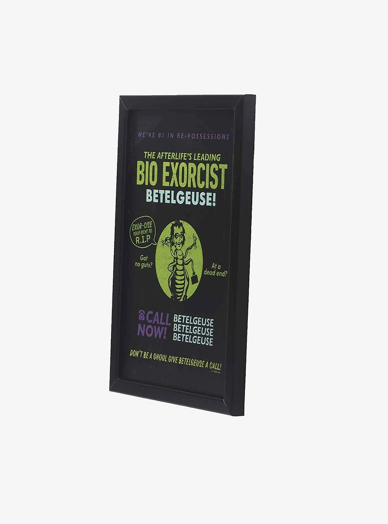 Beetlejuice Leading Bio Exorcist Framed Wood Wall Decor