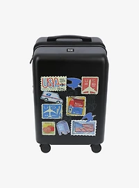 FUL USPS Stamps Carry-On Luggage Black