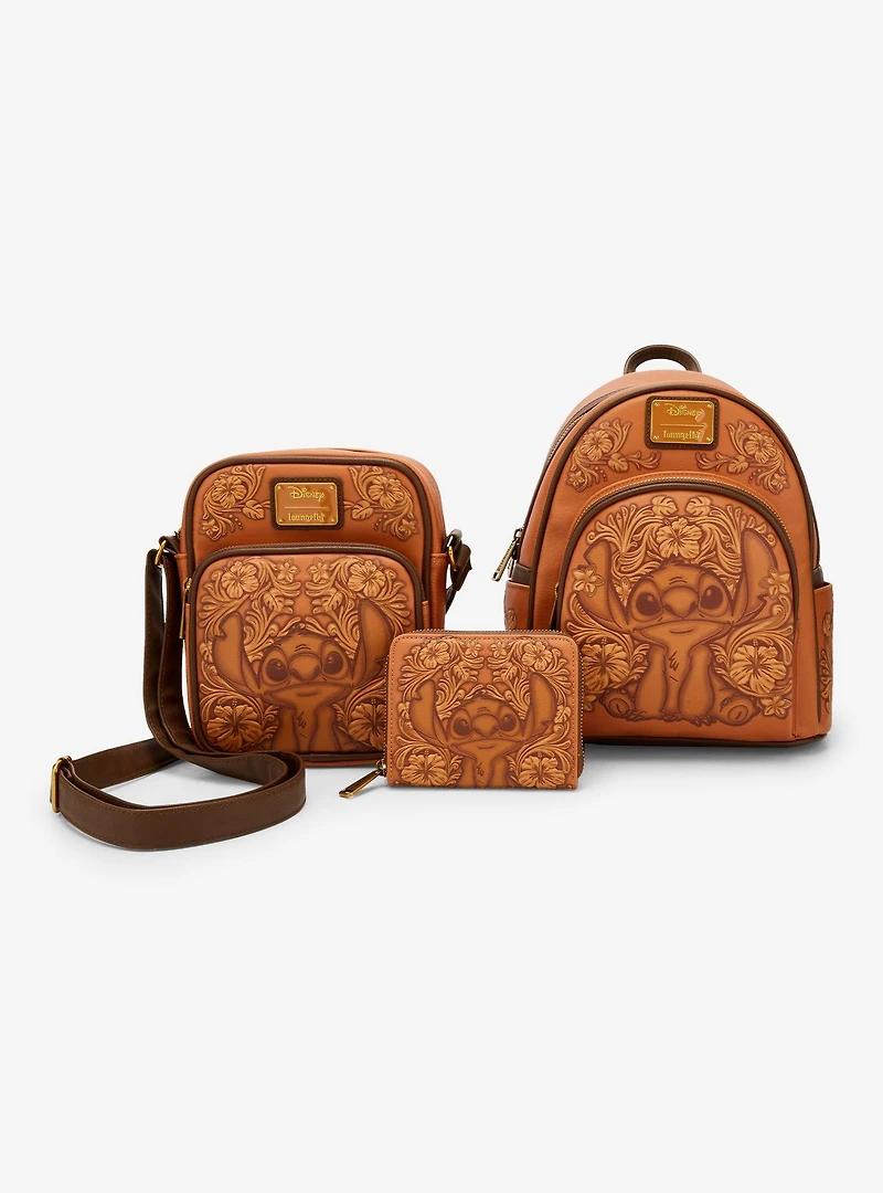 Loungefly Disney Lilo & Stitch Tonal Stitch Carving Crossbody Bag - BoxLunch Exclusive