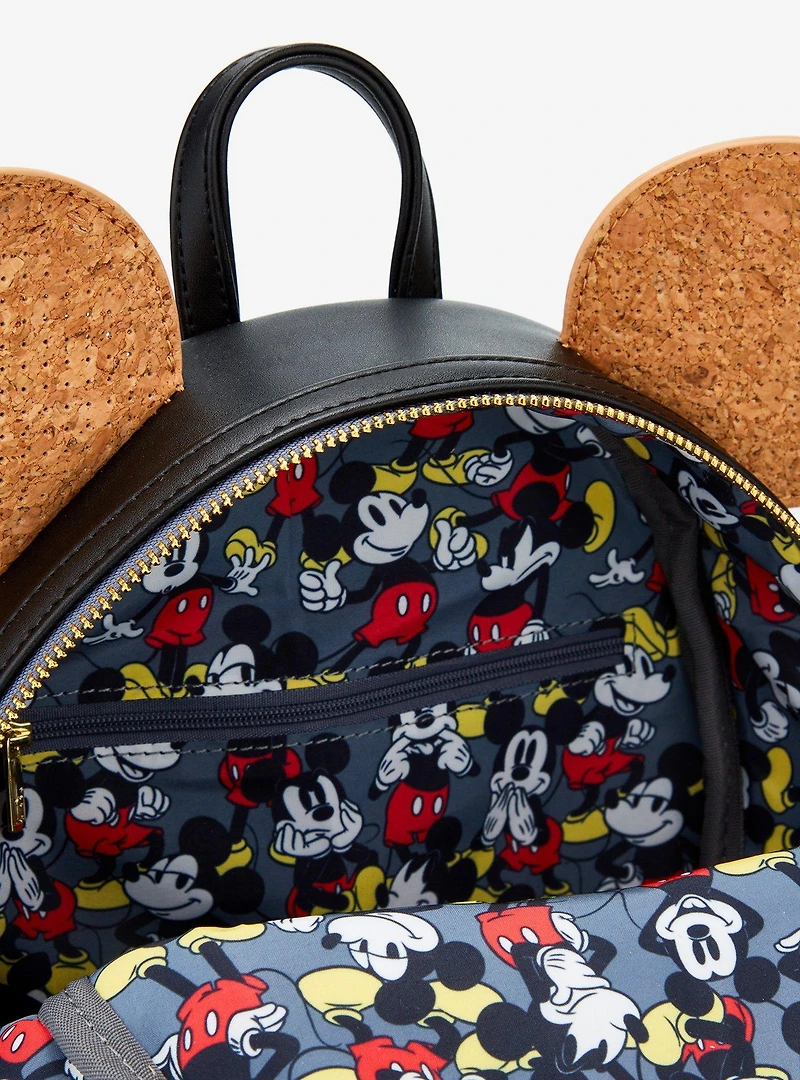 Loungefly Disney Mickey Mouse Cork Ears Pin Display Mini Backpack - BoxLunch Exclusive