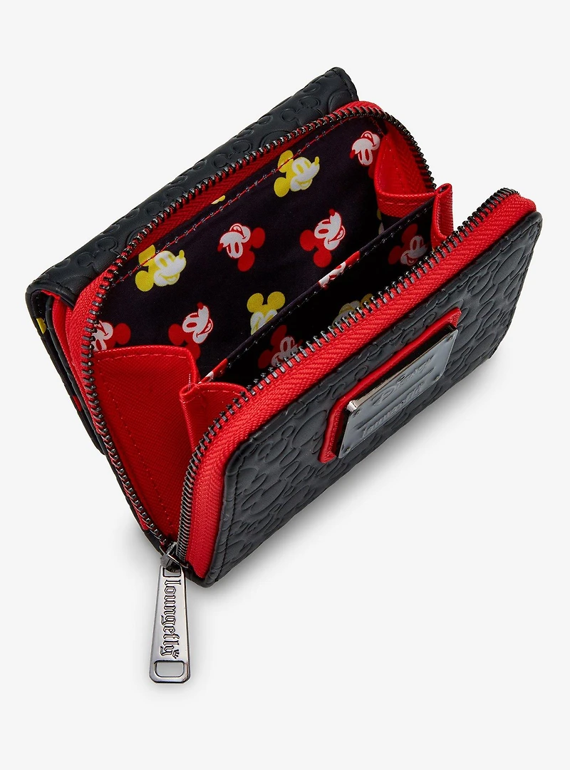 Loungefly Disney Mickey Mouse Debossed Silhouettes Zip Wallet — BoxLunch Exclusive