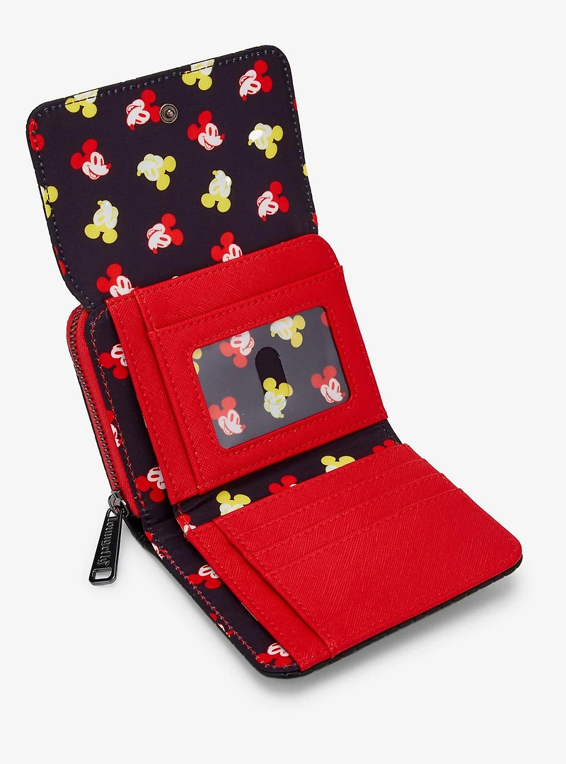 Loungefly Disney Mickey Mouse Debossed Silhouettes Zip Wallet — BoxLunch Exclusive
