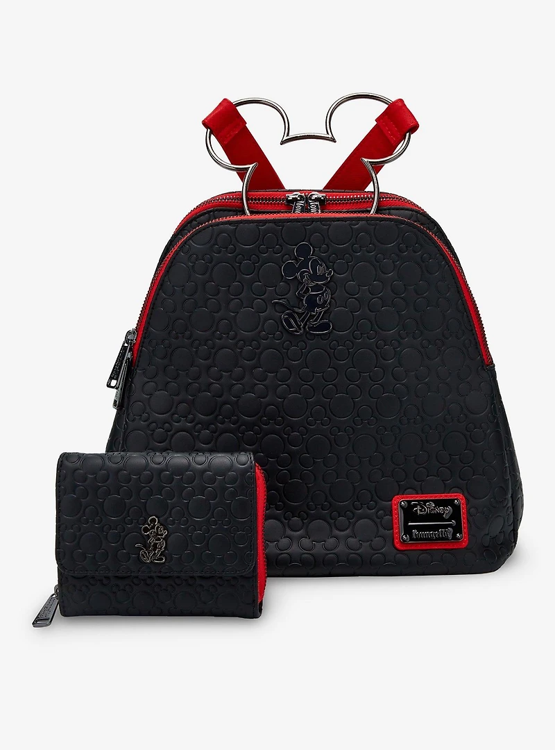 Loungefly Disney Mickey Mouse Debossed Silhouettes Zip Wallet — BoxLunch Exclusive