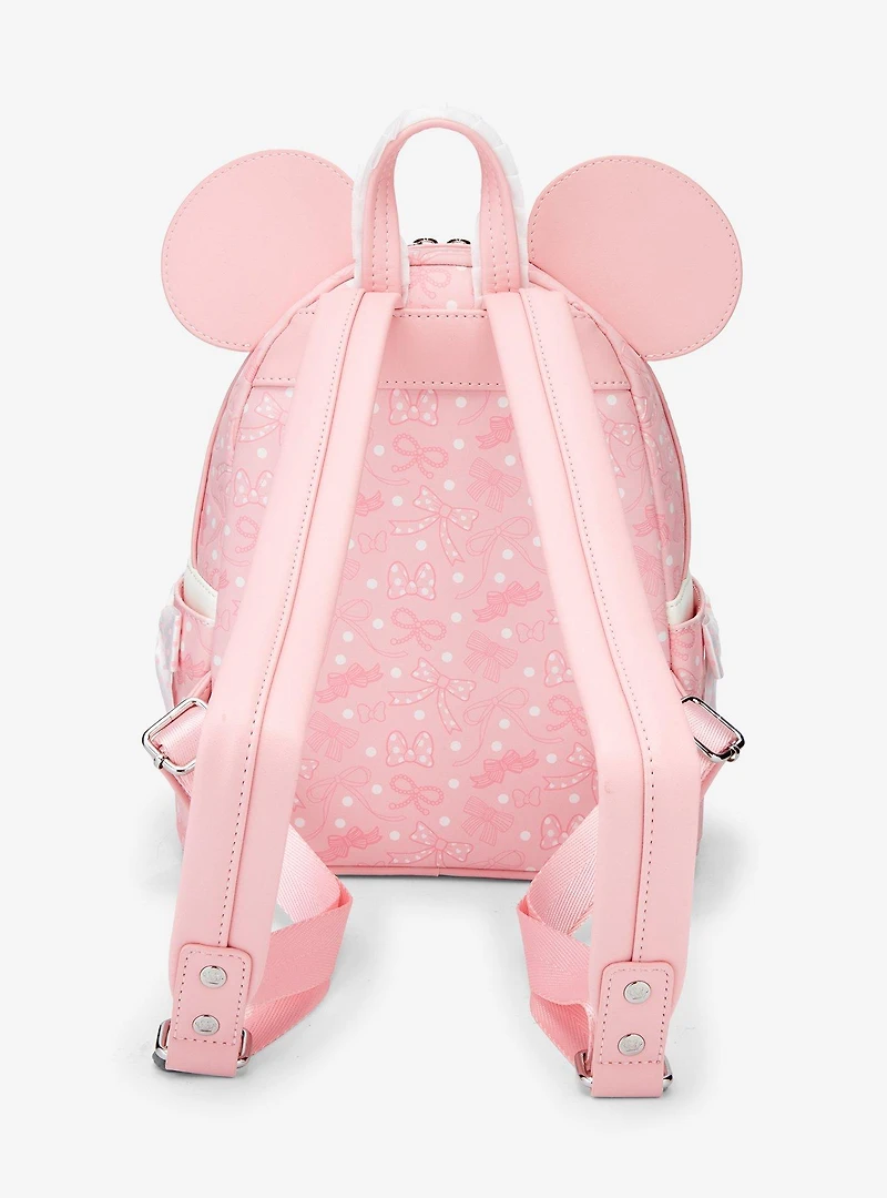 Loungefly Disney Minnie Mouse Debossed Bows Mini Backpack — BoxLunch Exclusive