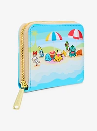 Loungefly Pokémon Beach Day Scene Small Zip Wallet - BoxLunch Exclusive