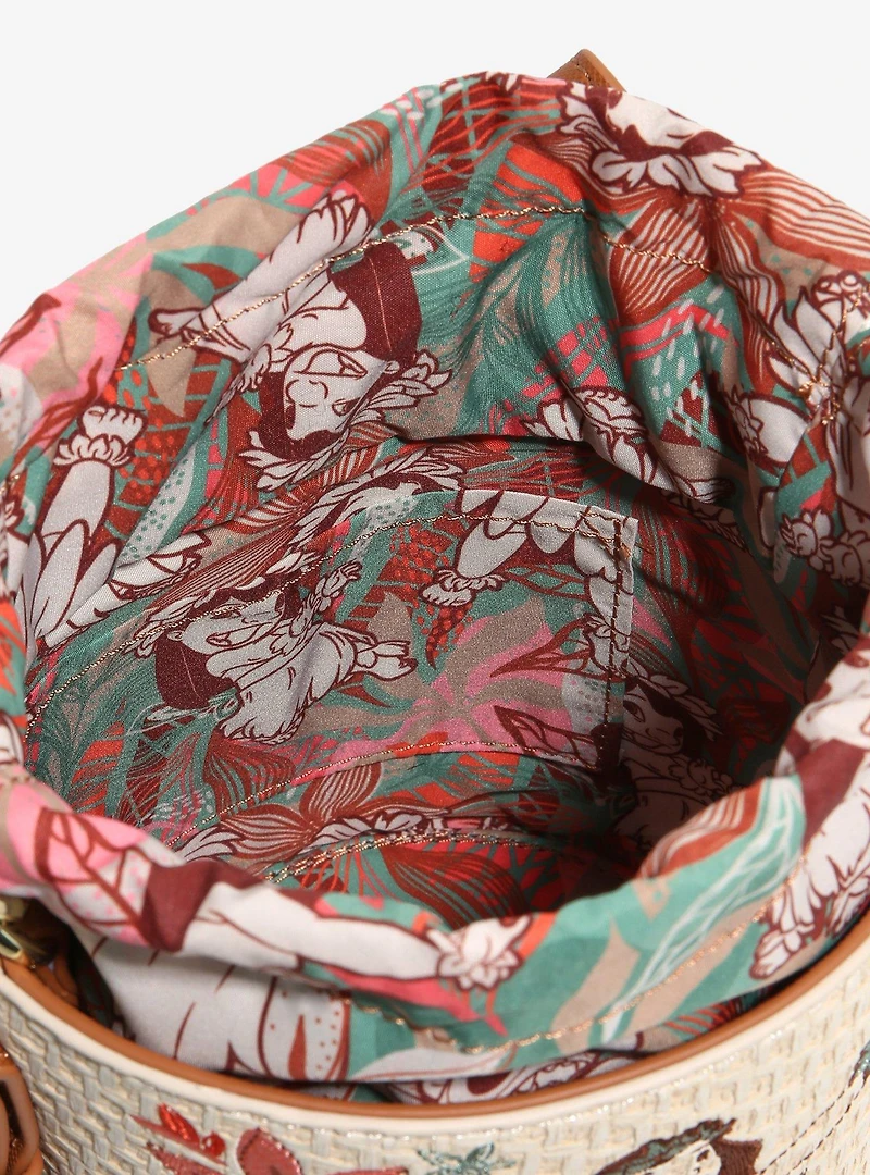 Loungefly Disney Lilo & Stitch Hula Group Floral Bucket Crossbody Bag - BoxLunch Exclusive
