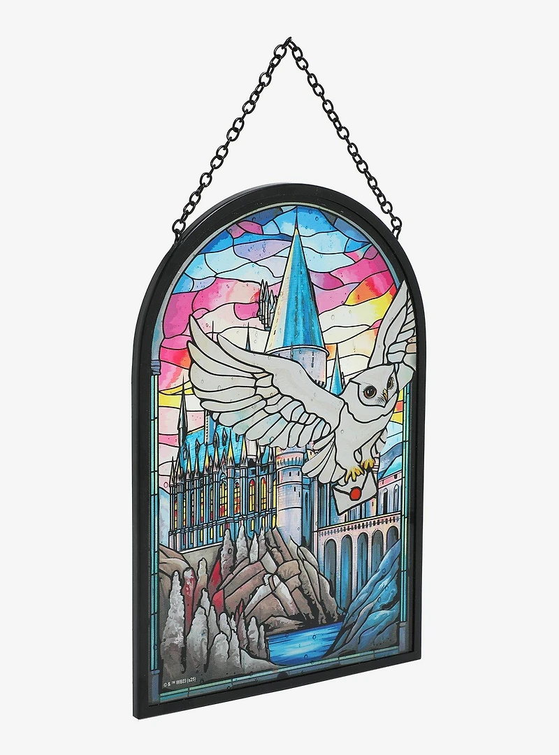 Harry Potter Hedwig Hogwarts Castle Stained Glass Wall Art — BoxLunch Exclusive