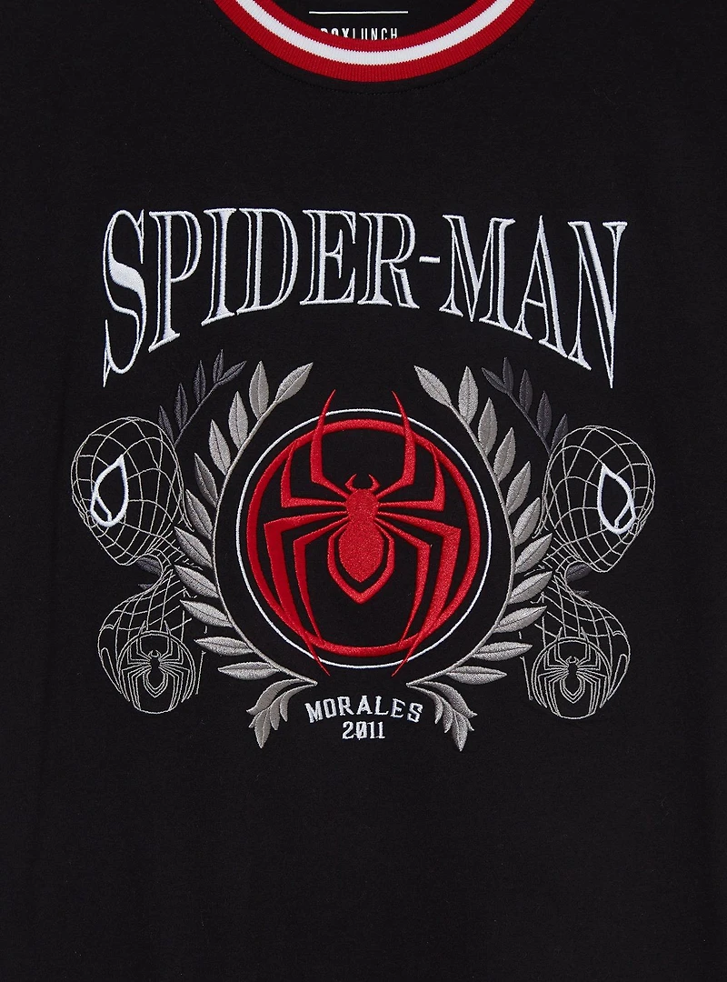 Marvel Spider-Man Miles Morales Logo Crest T-Shirt - BoxLunch Exclusive