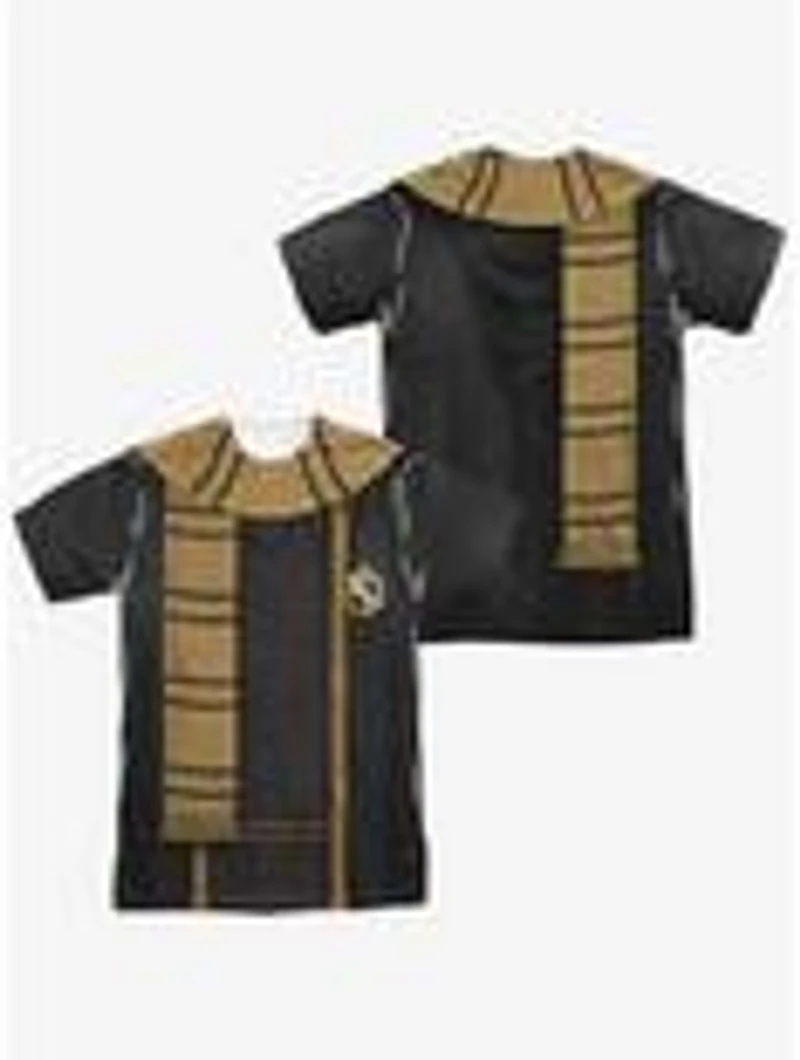 Harry Potter Hufflepuff Thin Scarf Costume Sublimated T-Shirt