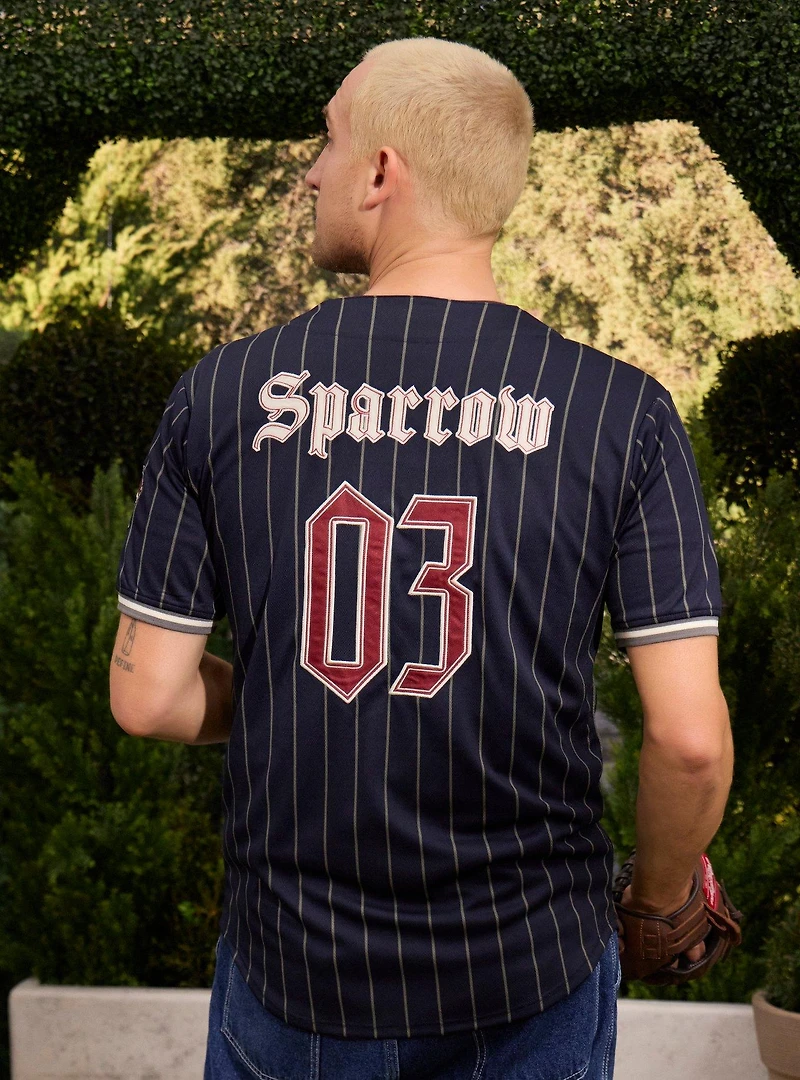 Disney Pirates of the Caribbean Jack Sparrow Striped Baseball Jersey - BoxLunch Exclusive