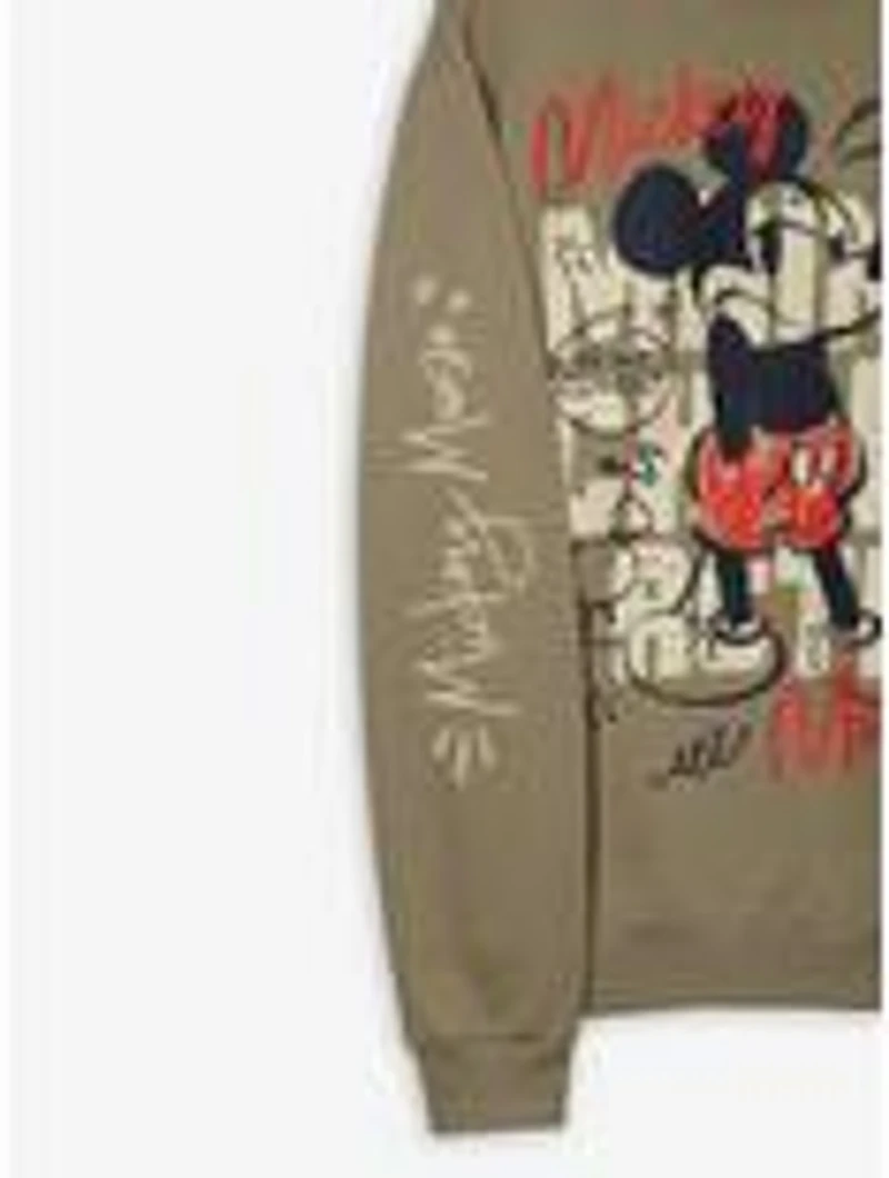 Disney Mickey Mouse Main Character Doodle Icons Women's Crewneck