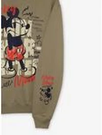 Disney Mickey Mouse Main Character Doodle Icons Women's Crewneck