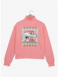 The Powerpuff Girls Surf Heroes Women's Quarter Zip Crewneck - BoxLunch Exclusive