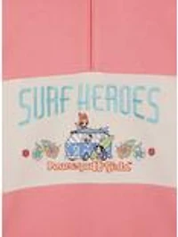 The Powerpuff Girls Surf Heroes Women's Quarter Zip Crewneck - BoxLunch Exclusive