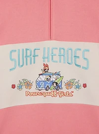 The Powerpuff Girls Surf Heroes Women's Quarter Zip Crewneck - BoxLunch Exclusive