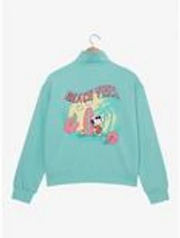 Peanuts Snoopy Joe Cool Surfing Women's Quarter Zip Crewneck - BoxLunch Exclusive