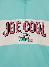 Peanuts Snoopy Joe Cool Surfing Women's Quarter Zip Crewneck - BoxLunch Exclusive