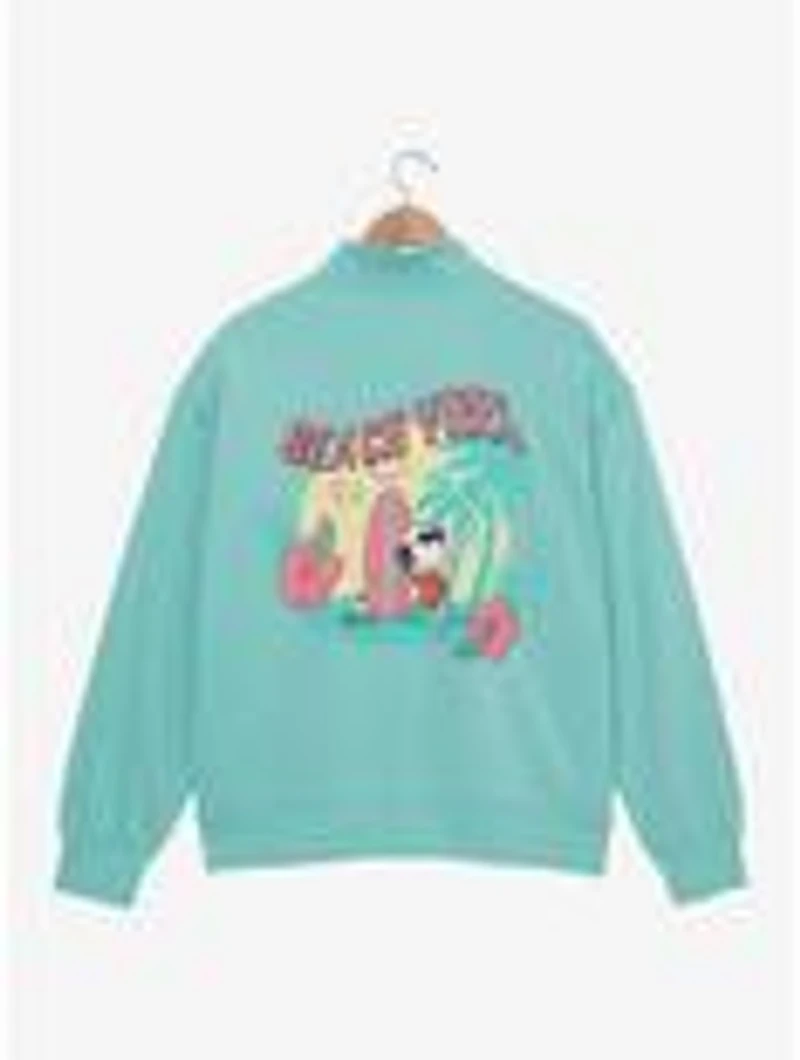 Peanuts Snoopy Joe Cool Surfing Women's Plus Quarter Zip Crewneck - BoxLunch Exclusive