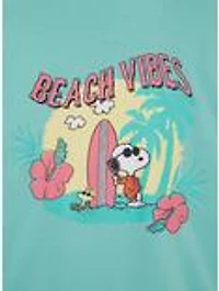 Peanuts Snoopy Joe Cool Surfing Women's Plus Quarter Zip Crewneck - BoxLunch Exclusive