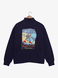 Disney Lilo & Stitch Ohana Surf's Up Women's Plus Quarter Zip Sweatshirt — BoxLunch Exclusive