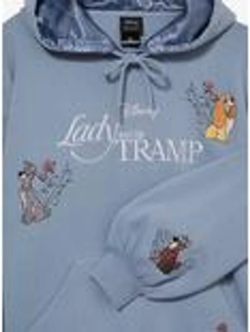 Disney Lady and the Tramp Embroidered Women's Hoodie — BoxLunch Exclusive