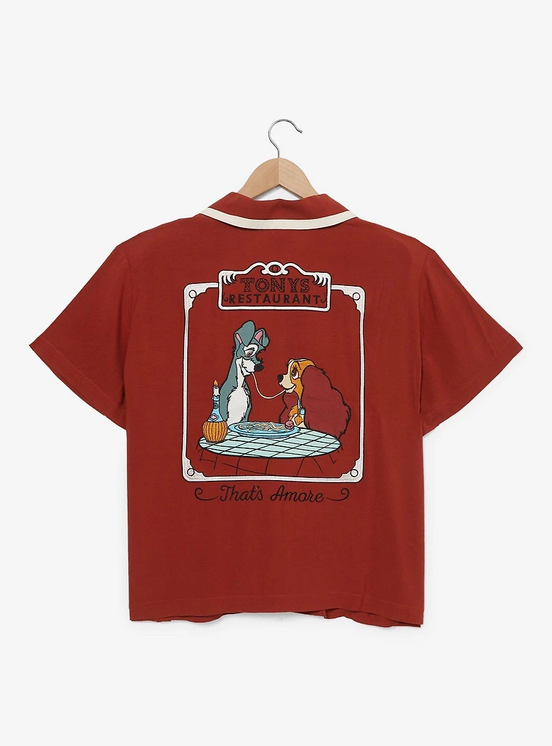 Disney Lady and the Tramp Tony's Restaurant Women's Plus Woven Button-Up — BoxLunch Exclusive