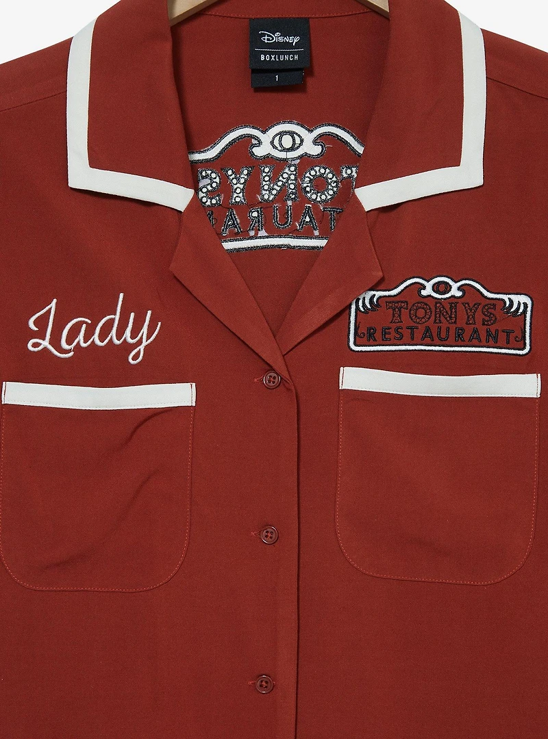 Disney Lady and the Tramp Tony's Restaurant Women's Plus Woven Button-Up — BoxLunch Exclusive