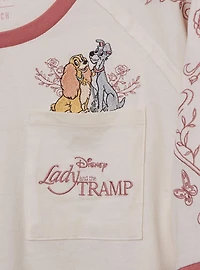 Disney Lady and the Tramp Floral Women's Plus T-Shirt — BoxLunch Exclusive