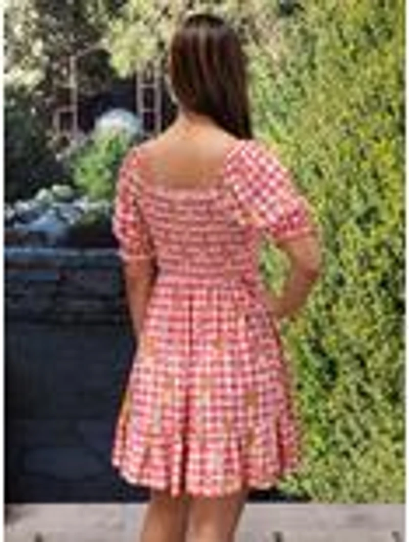 Disney Lilo & Stitch Reuben Gingham Smock Dress