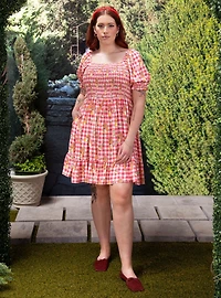 Disney Lilo & Stitch Reuben Gingham Plus Smock Dress