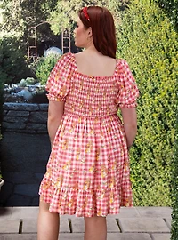 Disney Lilo & Stitch Reuben Gingham Plus Smock Dress