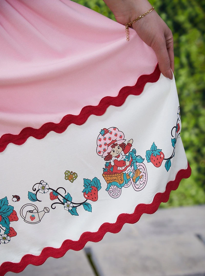 Strawberry Shortcake Embroidered Plus Midi Dress - BoxLunch Exclusive