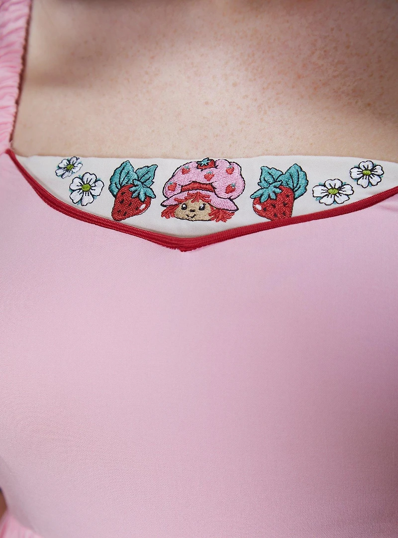 Strawberry Shortcake Embroidered Plus Midi Dress - BoxLunch Exclusive