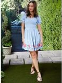 Peanuts Snoopy Floral Smock Dress - BoxLunch Exclusive