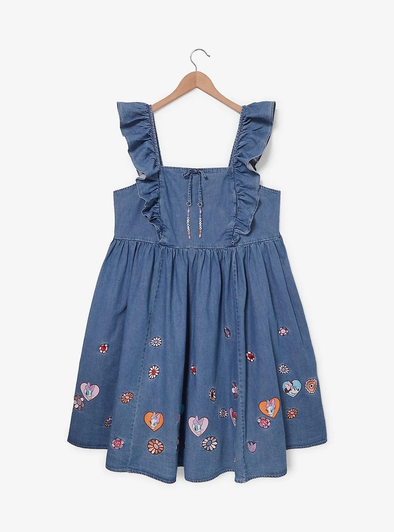 Disney Minnie & Daisy Floral Denim Plus Tank Dress — BoxLunch Exclusive