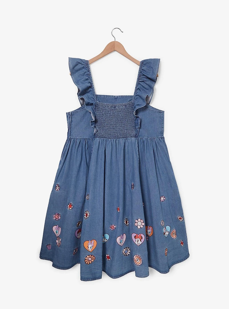 Disney Minnie & Daisy Floral Denim Plus Tank Dress — BoxLunch Exclusive
