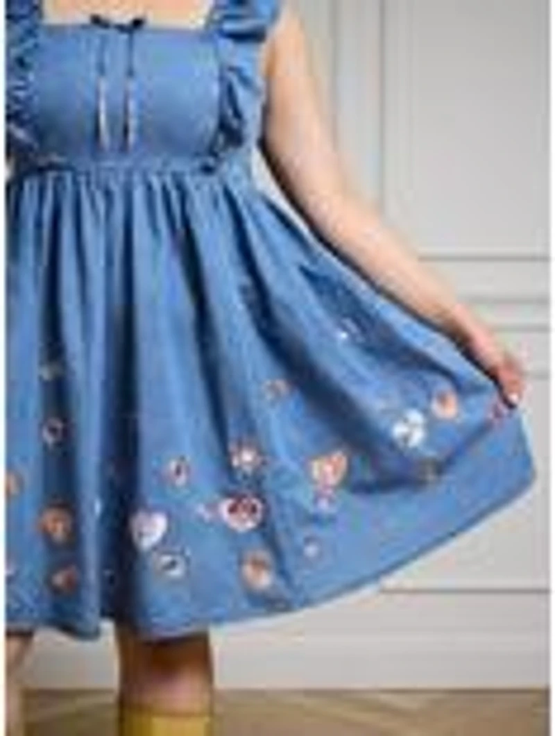 Disney Minnie & Daisy Floral Denim Plus Tank Dress — BoxLunch Exclusive