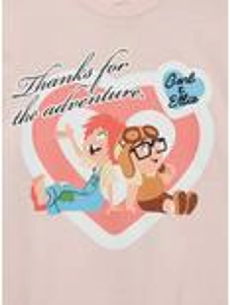 Disney Pixar Up Carl & Ellie Heart Women's Cropped T-Shirt