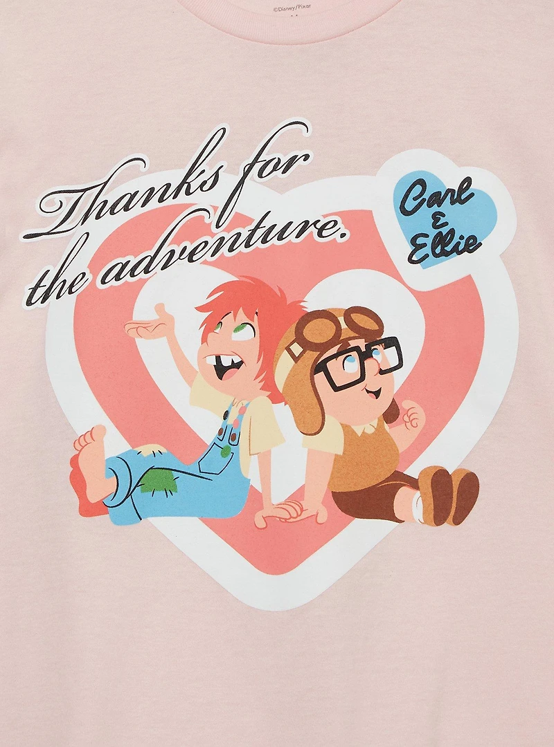 Disney Pixar Up Carl & Ellie Heart Women's Cropped T-Shirt