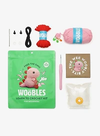 The Woobles Fred the Dinosaur Valentine's Day Crochet Kit