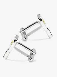 Pickleball Racket Silver Cufflinks